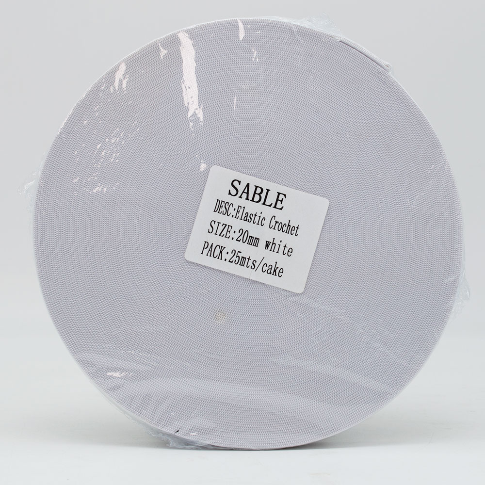 Elástico Crochet 20 MM Rollo 25 Mts