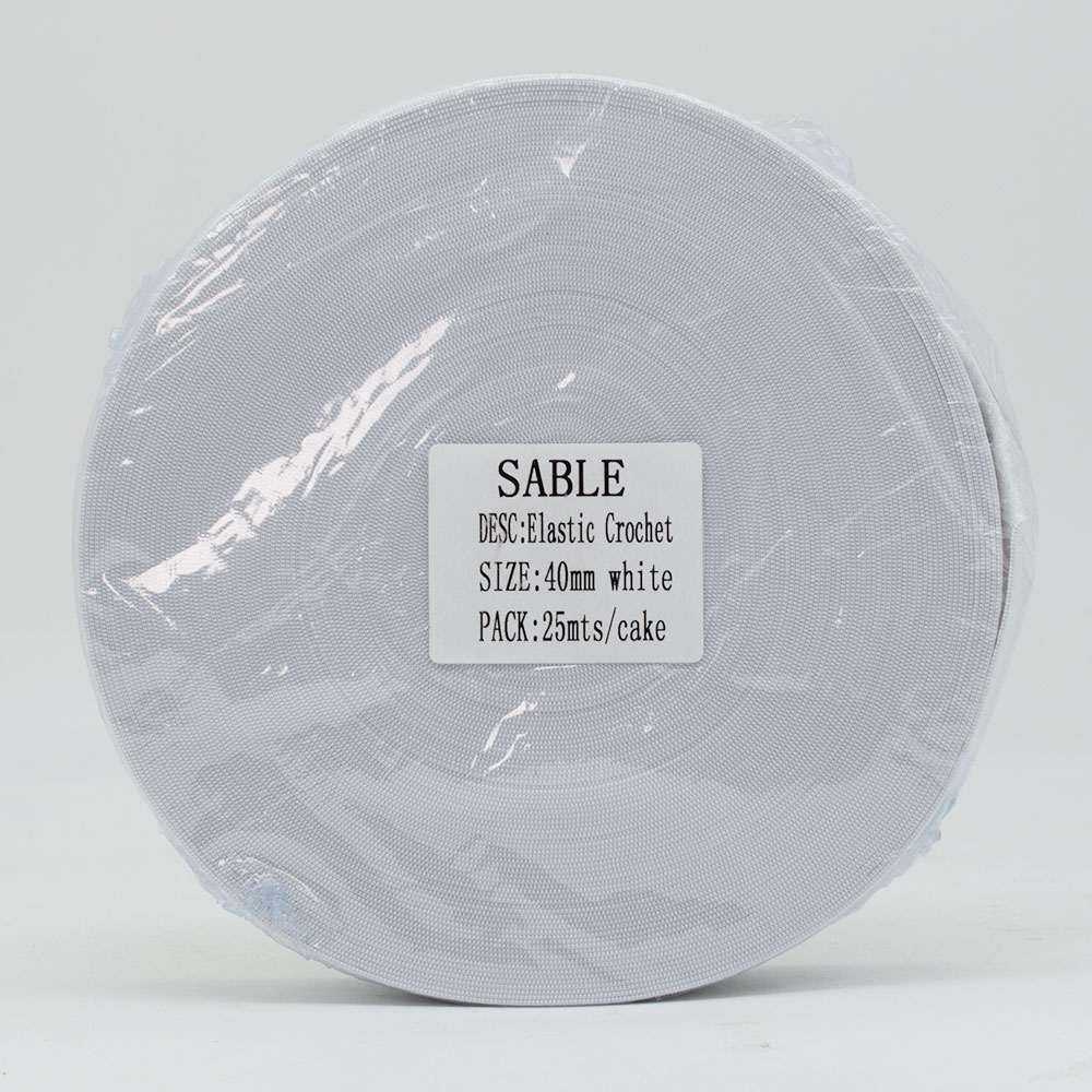 Elástico Crochet 40 MM Rollo 25 Mts